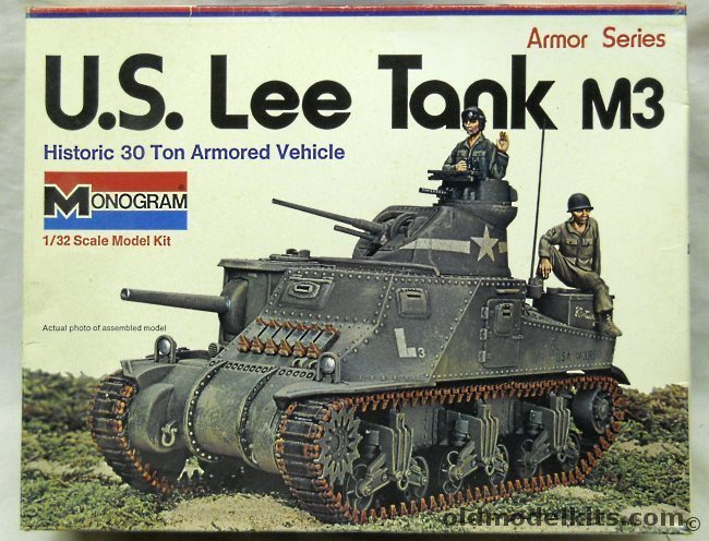 Monogram 1/32 US Lee Tank M3 with Diorama Instructions -  USA / Soviet / British Versions, 7536 plastic model kit